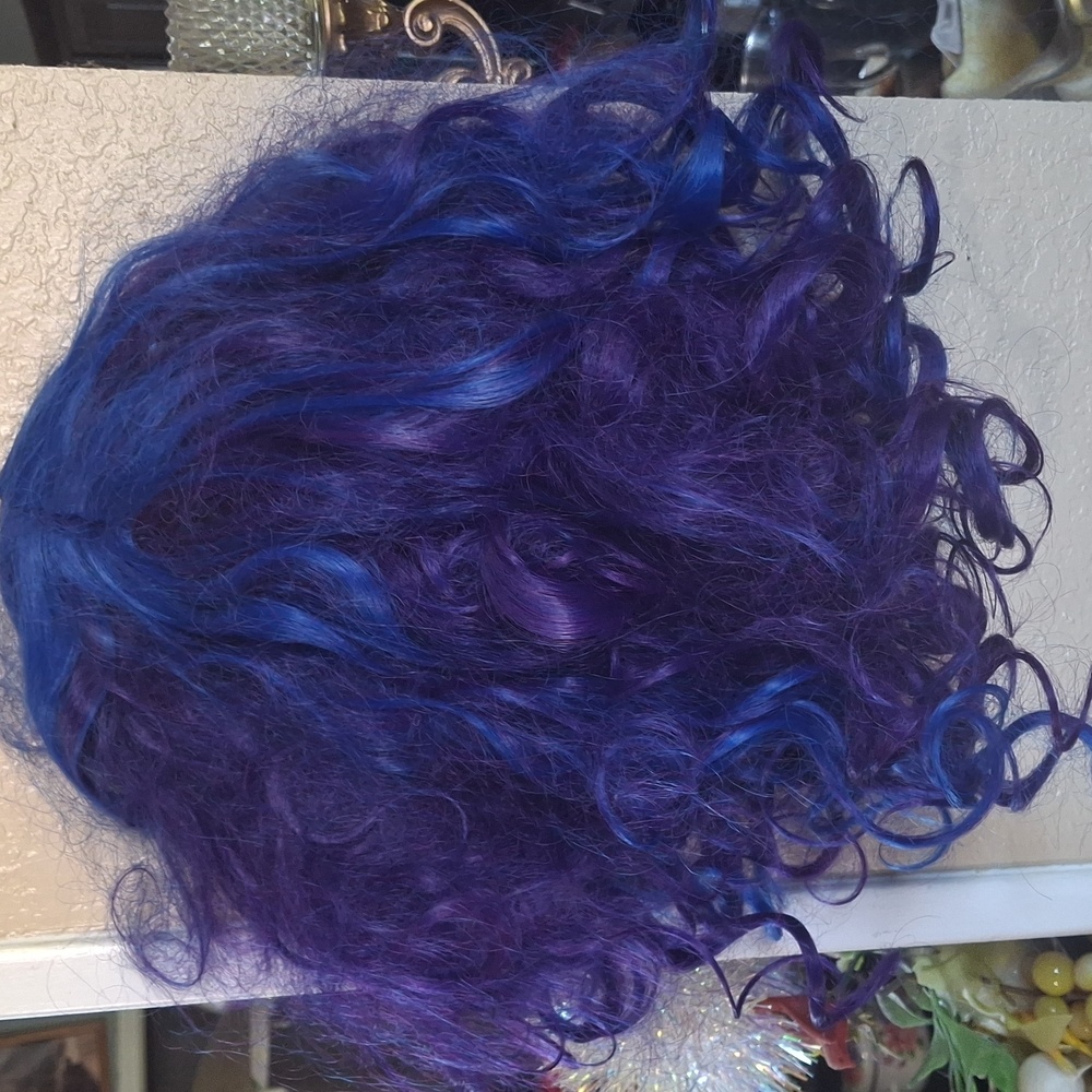 Vibrant Blue and Purple Women's Wig